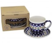 Tasse und Untertasse in - Bunzlauer Keramik