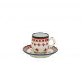 Kaffetasse mit Untertasse - Bunzlauer Keramik