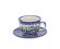 mittlere Kaffetasse mit Untertasse - Bunzlauer Keramik