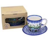 Tasse und Untertasse in - Bunzlauer Keramik