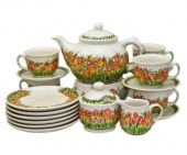 großes Dessert-Set - Bunzlauer Keramik
