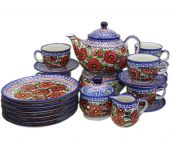 großes Dessert-Set - Bunzlauer Keramik