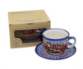 Tasse und Untertasse in - Bunzlauer Keramik