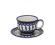 mittlere Kaffetasse mit Untertasse - Bunzlauer Keramik